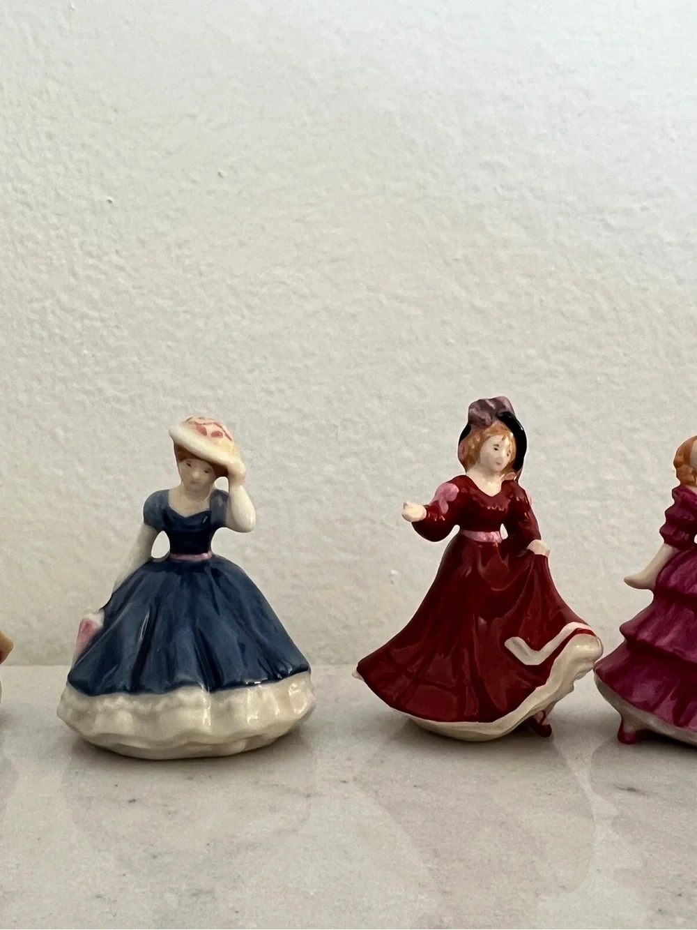 Royal Doulton 2002 Set Of 10 TINY PRETTY LADIES  Mini 2.5” Porcelain Figurines